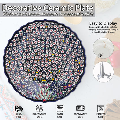 Ceramic Decorative Plate, Blossom Canopy Decorative Plate