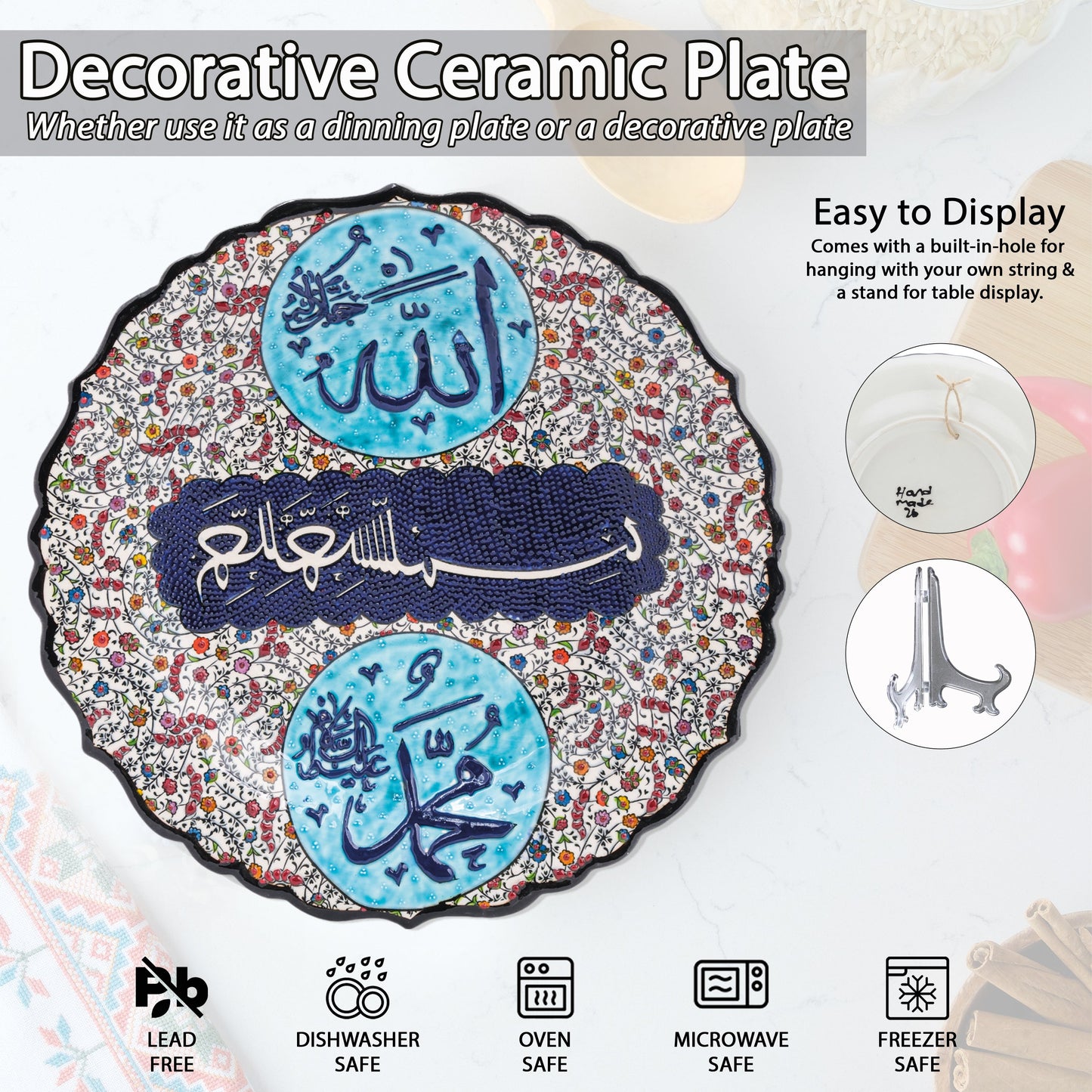 Ceramic Decorative Plate, Divine Elegance Decorative Plate