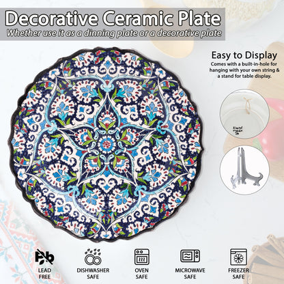 Ceramic Decorative Plate, Star Blossom Decorative Plate