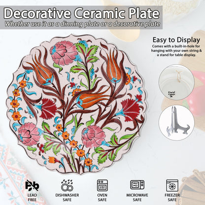 Ceramic Decorative Plate, Tulip Harmony Decorative Plate