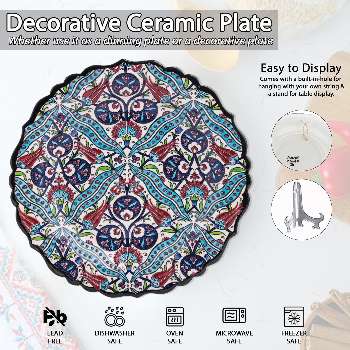 Ceramic Decorative Plate, Eternal Elegance Decorative Plate