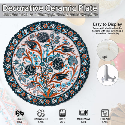 Ceramic Decorative Plate, Sultan's Florals Decorative Plate