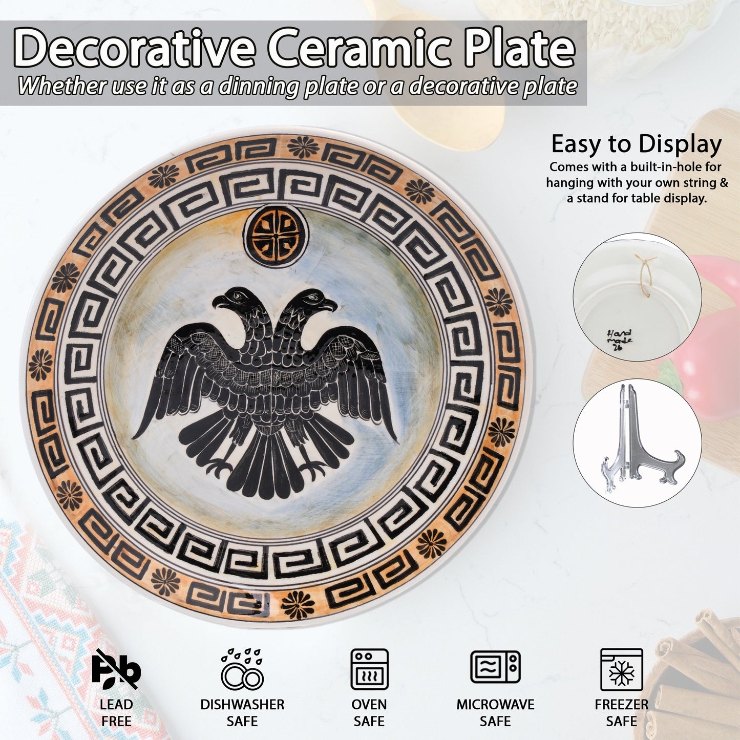 Ceramic Decorative Plate, Imperial Eagle Decorative Plate