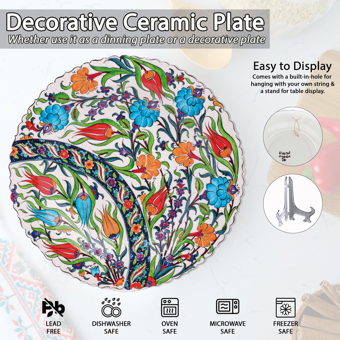 Ceramic Decorative Plate, Tulip Harmony Decorative Plate