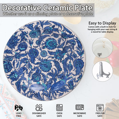 Ceramic Decorative Plate, Celestial Wildlife Decorative Plate
