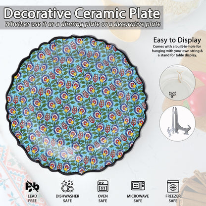 Ceramic Decorative Plate, Garden Bliss Decorative Plate