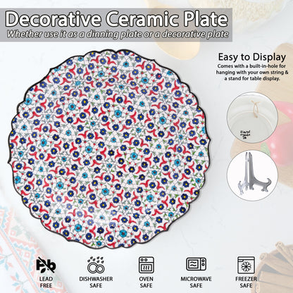 Ceramic Decorative Plate, Blossom Tapestry Decorative Plate