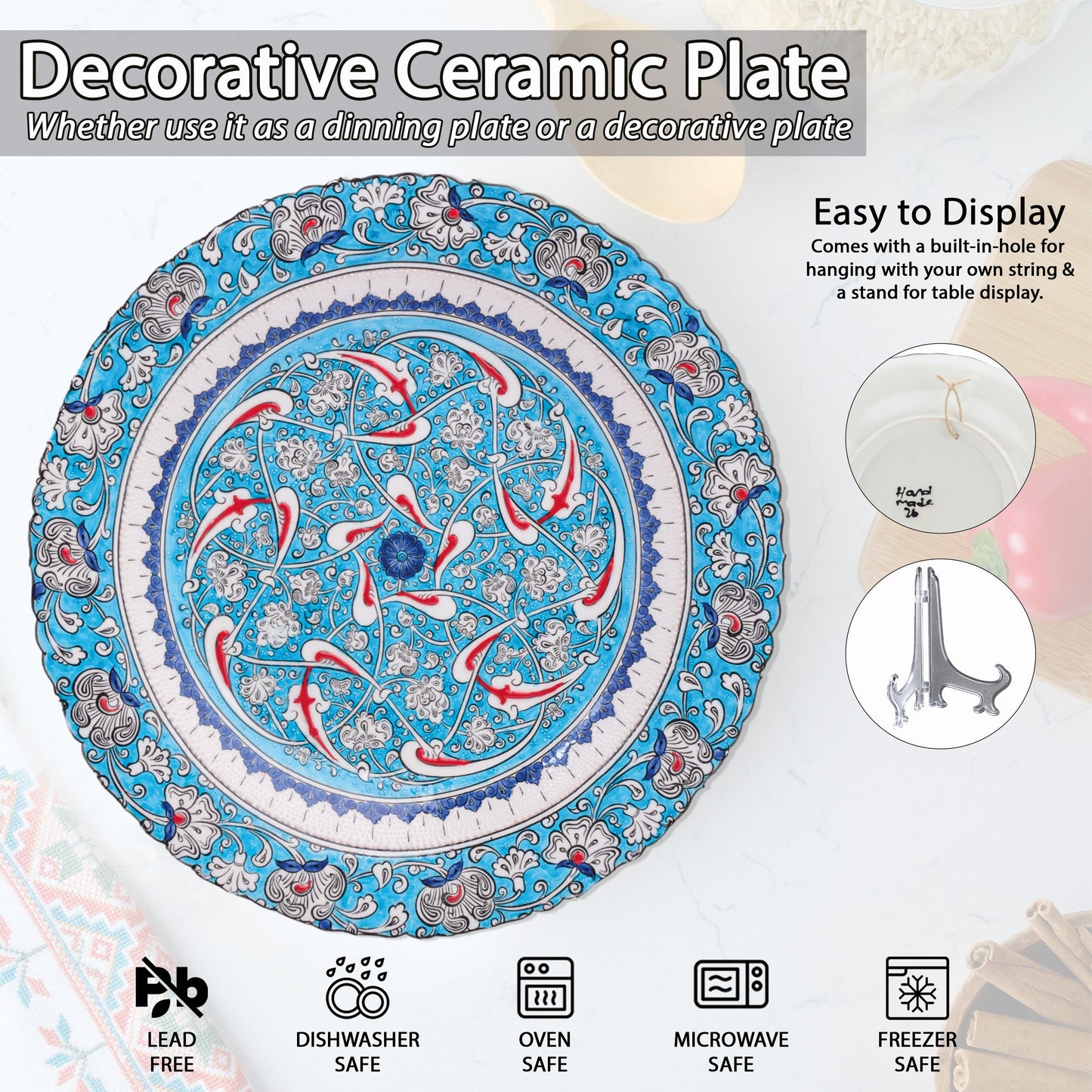 Ceramic Decorative Plate, Celestial Harmony Decorative Plate