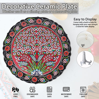 Ceramic Decorative Plate, Blossom Tree Decorative Plate