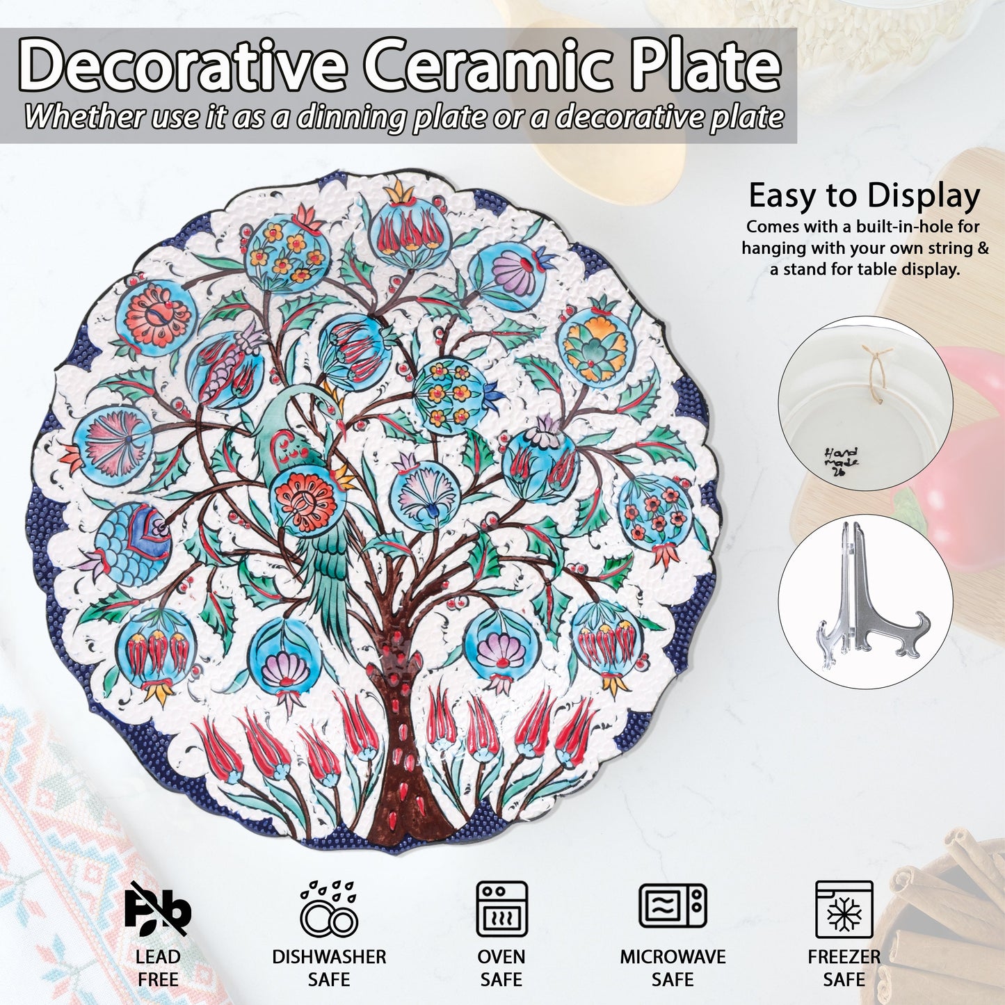 Ceramic Decorative Plate, Eden Harmony Decorative Plate