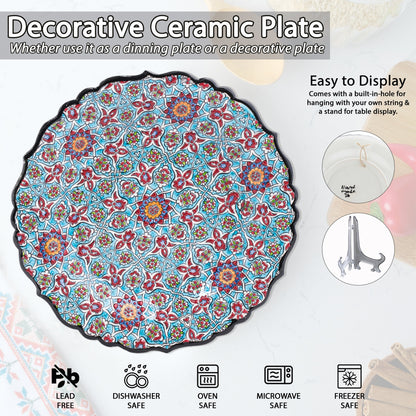 Ceramic Decorative Plate, Mosaic Bloom Decorative Plate
