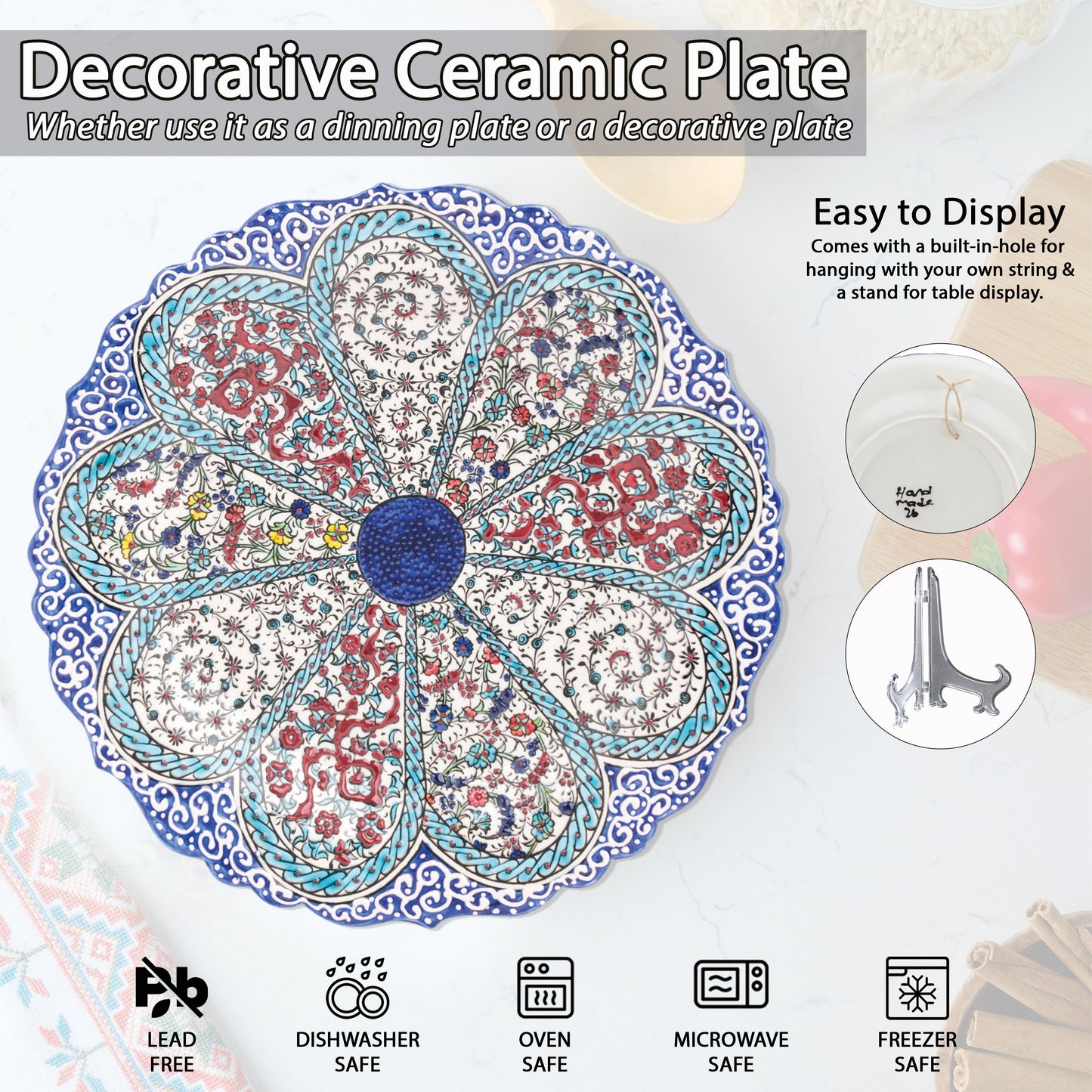 Ceramic Decorative Plate, Petal Harmony Decorative Plate