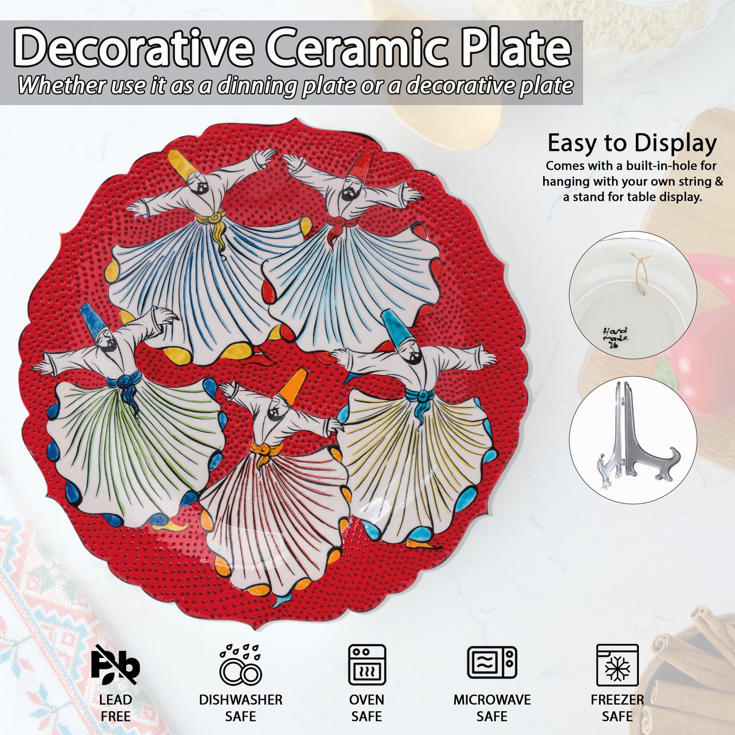 Ceramic Decorative Plate, Sufis' Harmony Decorative Plate