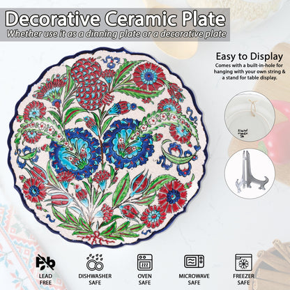 Ceramic Decorative Plate, Sultan's Bloom Decorative Plate