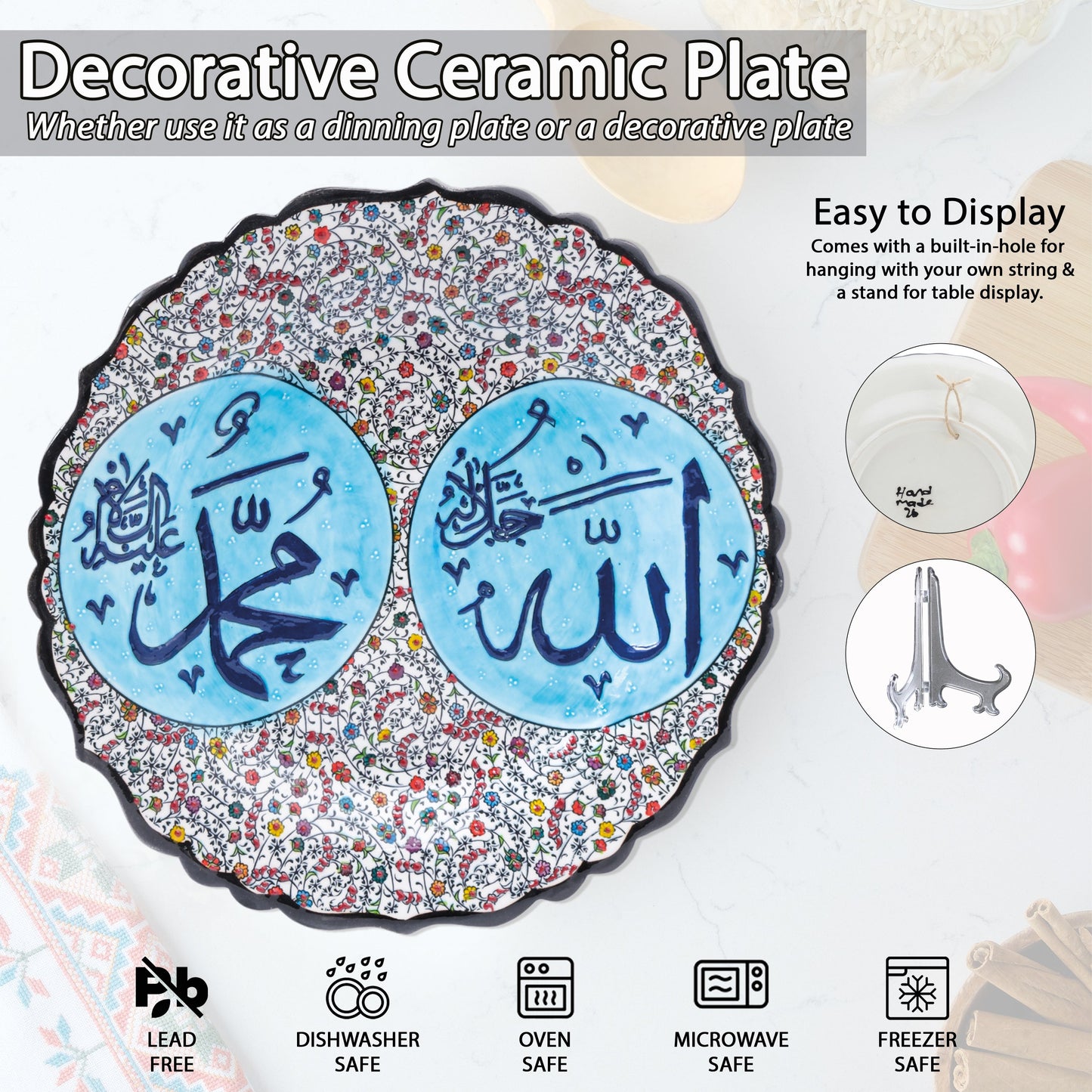 Ceramic Decorative Plate, Sacred Harmony Decorative Plate