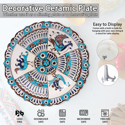 Ceramic Decorative Plate, Celestial Birds Decorative Plate