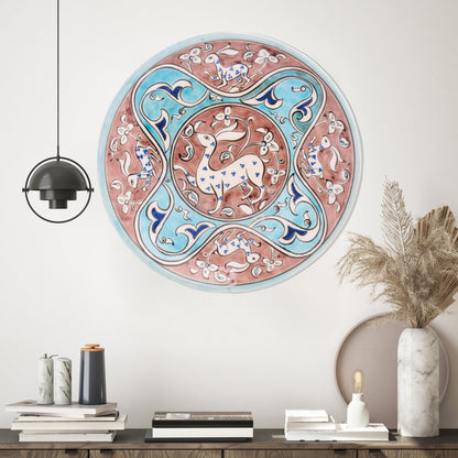 Ceramic Decorative Plate, Mystic Deer Decorative Plate