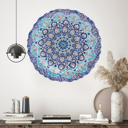 Ceramic Decorative Plate, Azure Bloom Decorative Plate