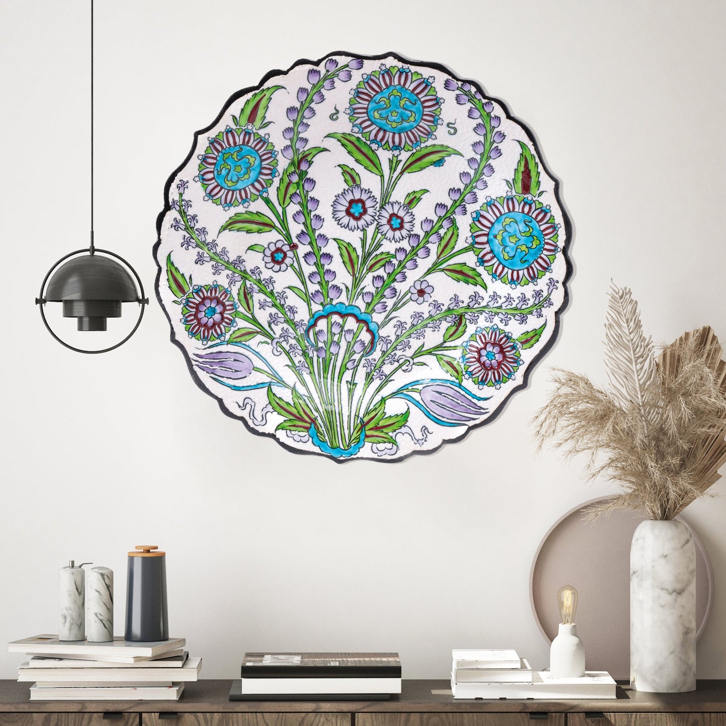Ceramic Decorative Plate, Botanic Harmony Decorative Plate