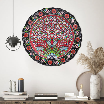 Ceramic Decorative Plate, Blossom Tree Decorative Plate