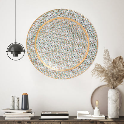 Ceramic Decorative Plate, Timeless Elegance Decorative Plate, Decorative Golden Plate