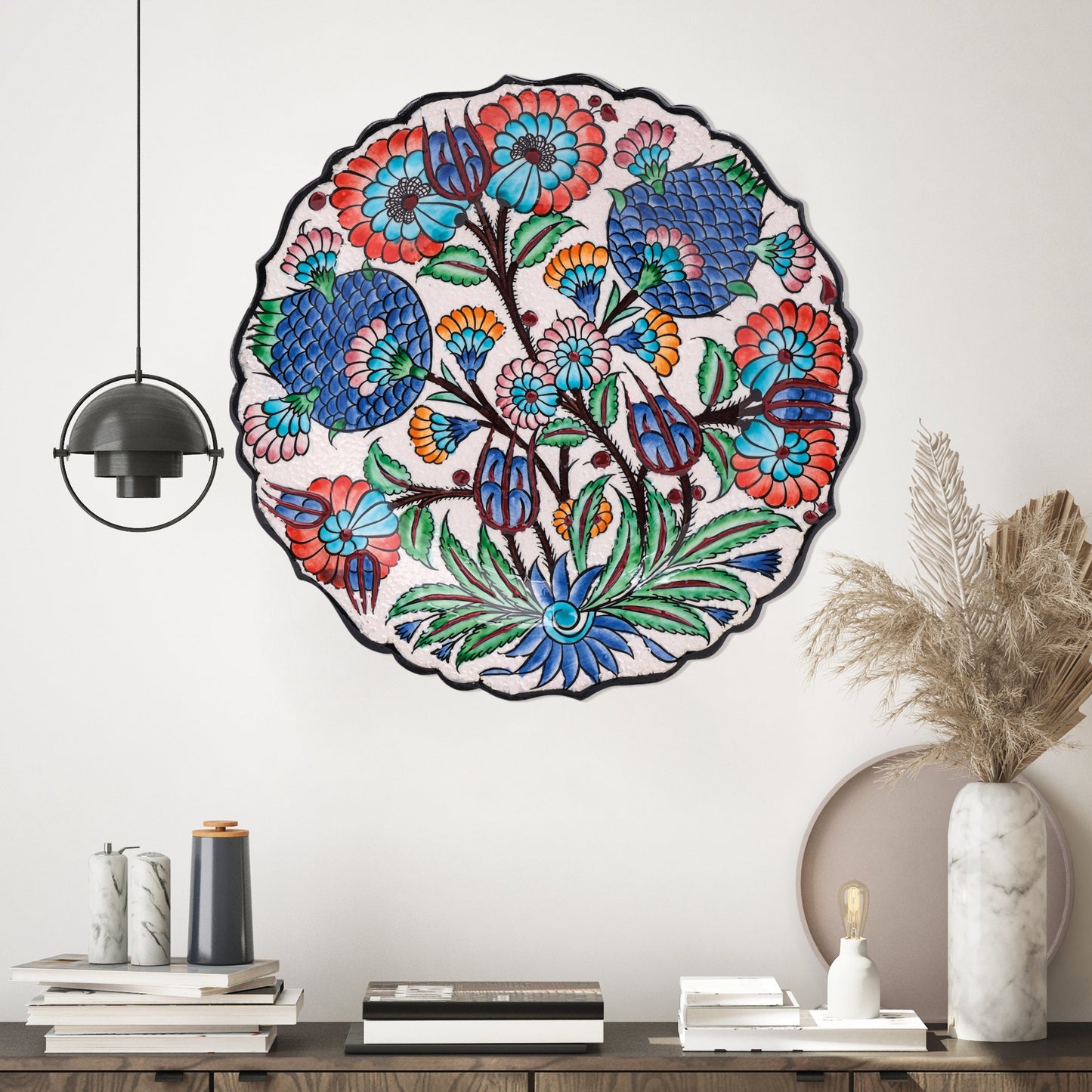 Ceramic Decorative Plate, Sultan's Bloom Decorative Plate