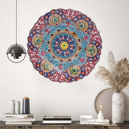 Ceramic Decorative Plate, Mandala Radiance Decorative Plate