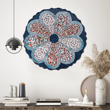 Ceramic Decorative Plate, Blossom Medallion Decorative Plate