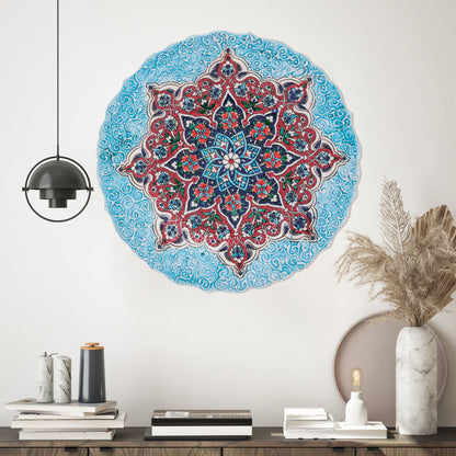 Ceramic Decorative Plate, Mandala Bloom Decorative Plate
