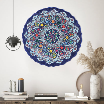 Ceramic Decorative Plate, Paisley Blossom Decorative Plate