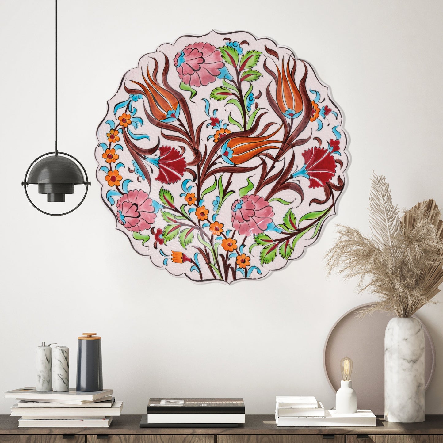 Ceramic Decorative Plate, Tulip Harmony Decorative Plate