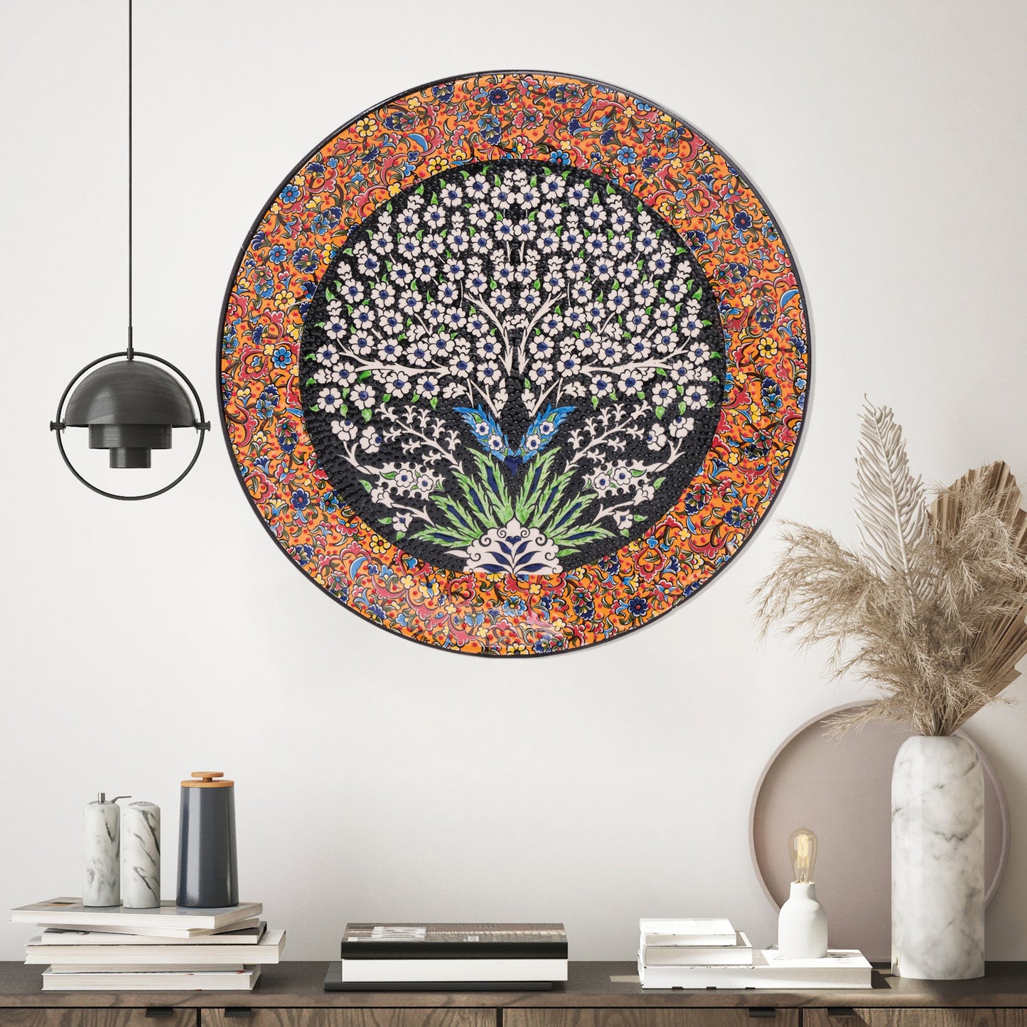 Ceramic Decorative Plate, Eternal Bloom Decorative Plate