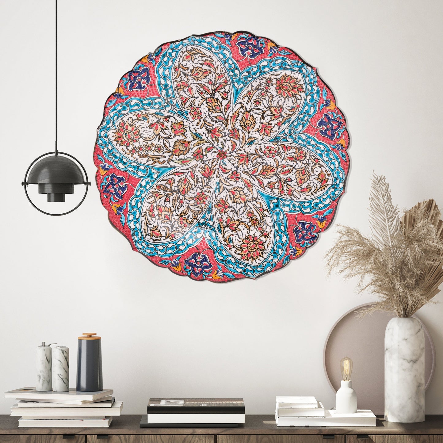Ceramic Decorative Plate, Floral Radiance Decorative Plate