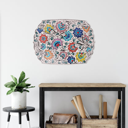 Ceramic Decorative Plate, Floral Symphony Decorative Plate