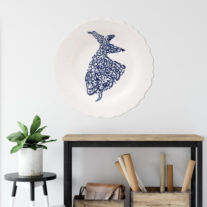 Ceramic Decorative Plate, Sufi Whirl Decorative Plate