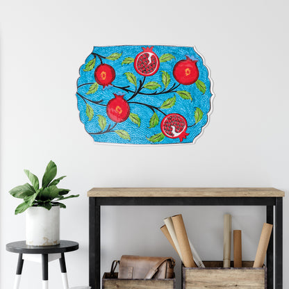 Ceramic Decorative Plate, Pomegranate Garden Decorative Plate