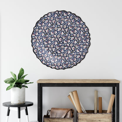 Ceramic Decorative Plate, Midnight Blossom Decorative Plate