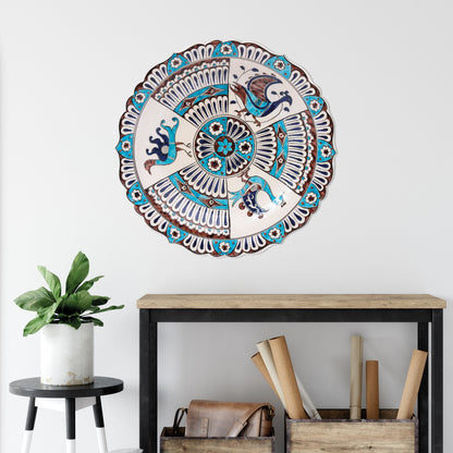 Ceramic Decorative Plate, Celestial Birds Decorative Plate