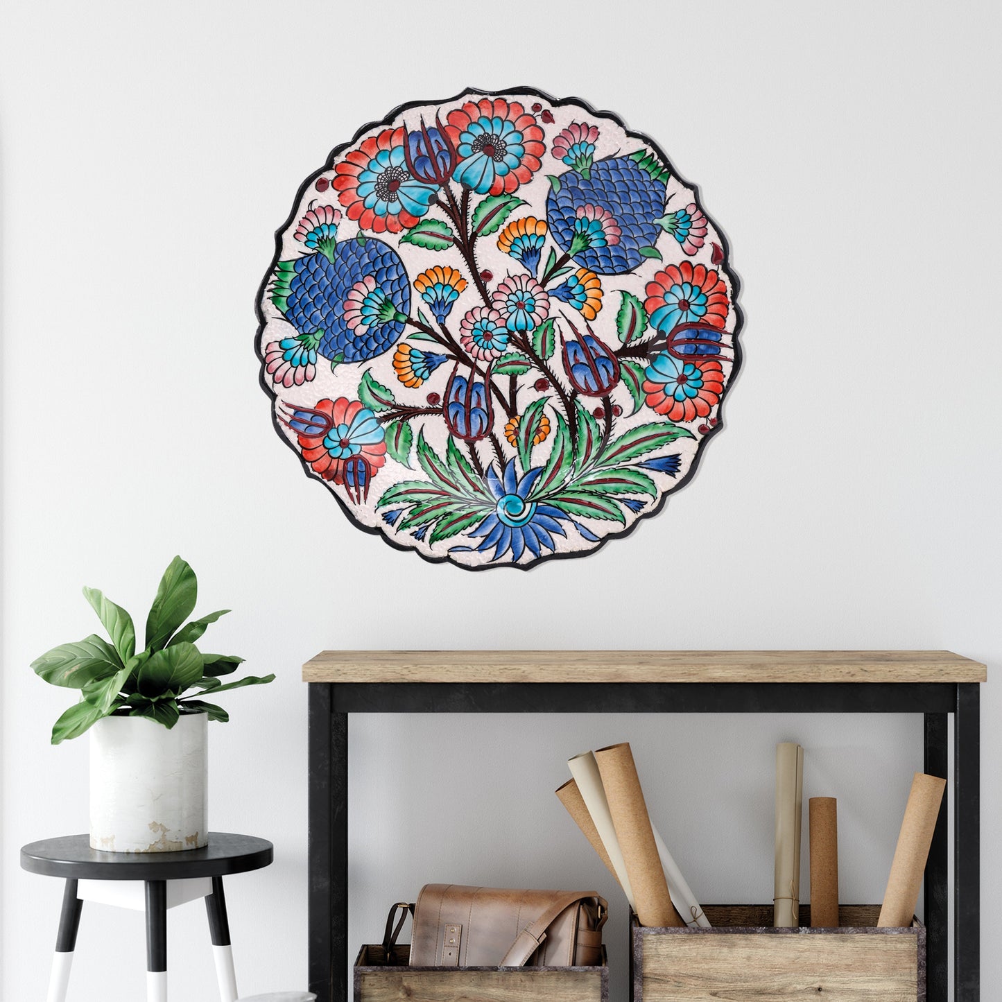 Ceramic Decorative Plate, Sultan's Bloom Decorative Plate