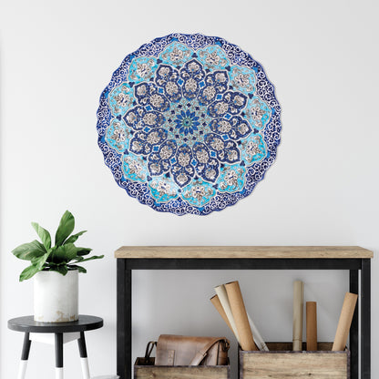 Ceramic Decorative Plate, Azure Bloom Decorative Plate