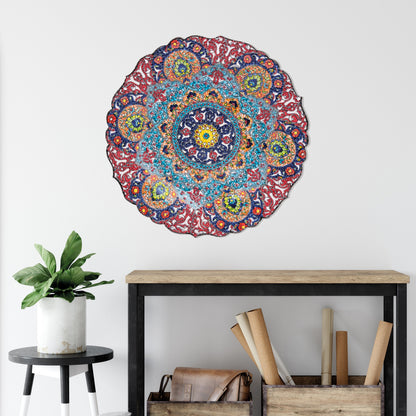 Ceramic Decorative Plate, Mandala Radiance Decorative Plate