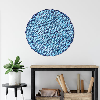 Ceramic Decorative Plate, Sapphire Lace Decorative Plate
