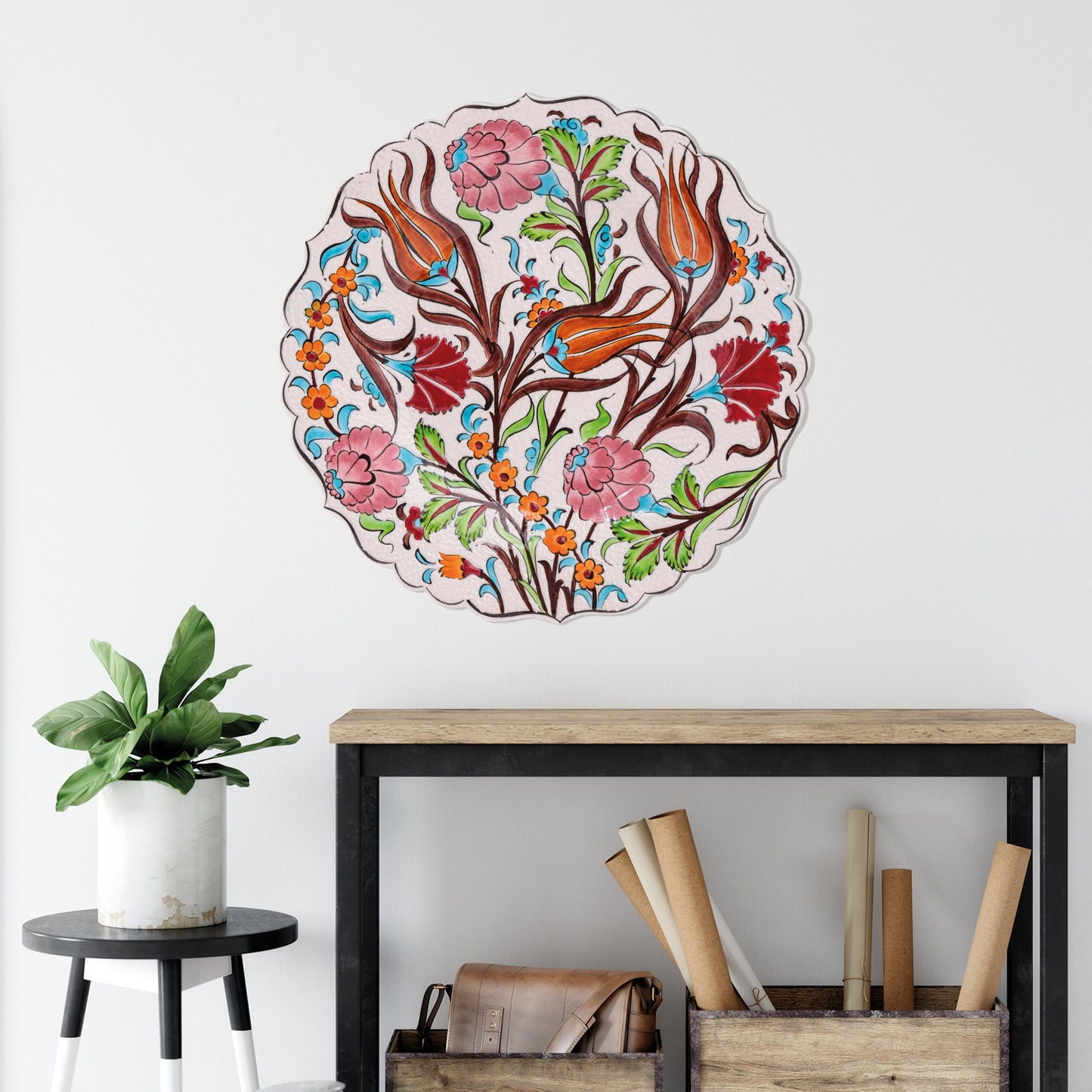 Ceramic Decorative Plate, Tulip Harmony Decorative Plate