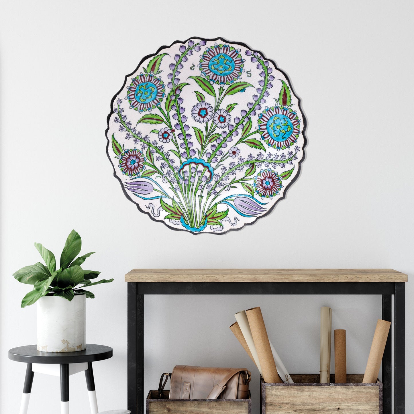 Ceramic Decorative Plate, Botanic Harmony Decorative Plate