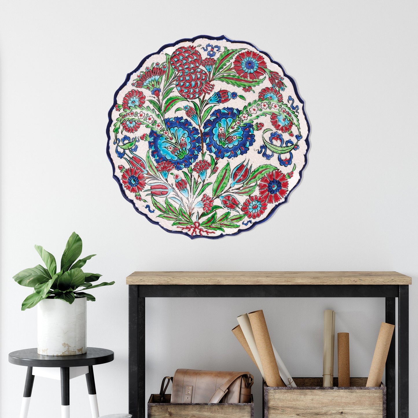 Ceramic Decorative Plate, Sultan's Bloom Decorative Plate