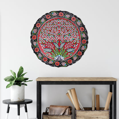 Ceramic Decorative Plate, Blossom Tree Decorative Plate