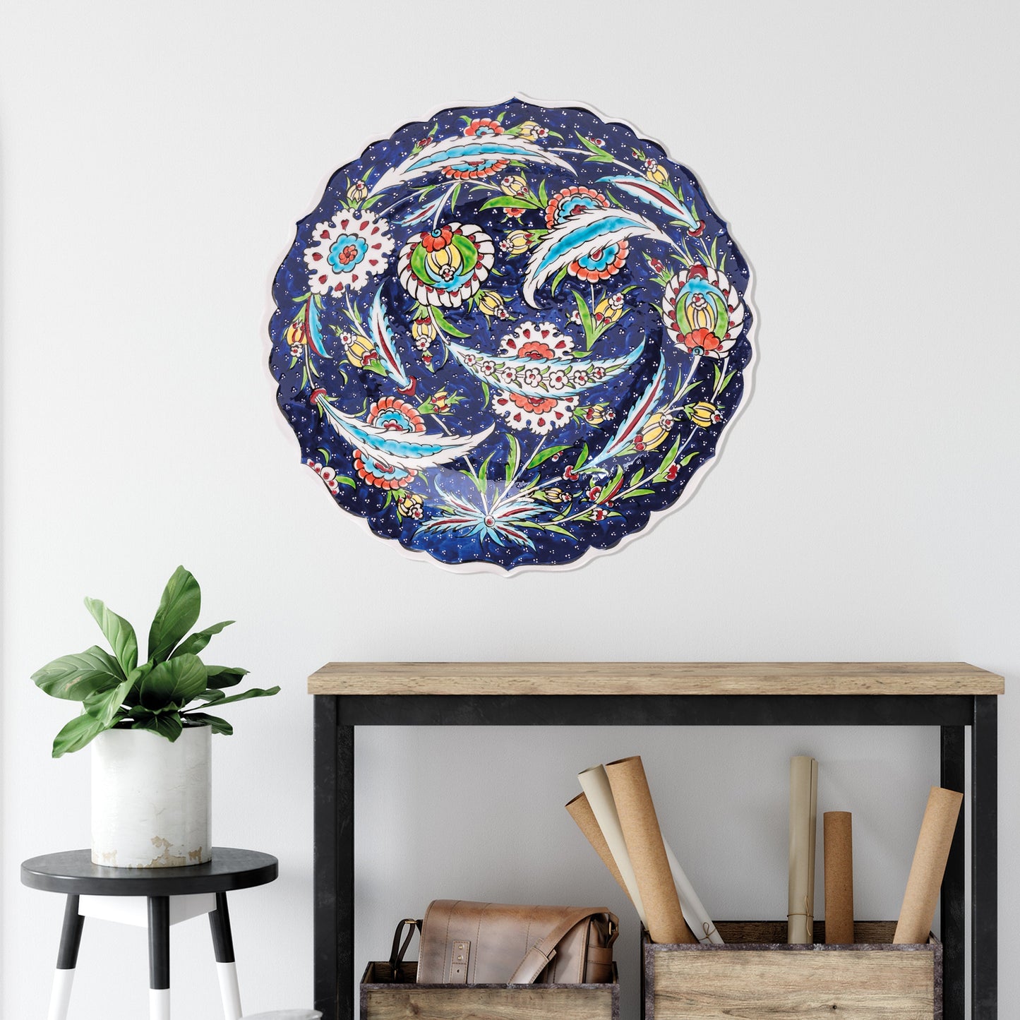 Ceramic Decorative Plate, Starry Garden Decorative Plate
