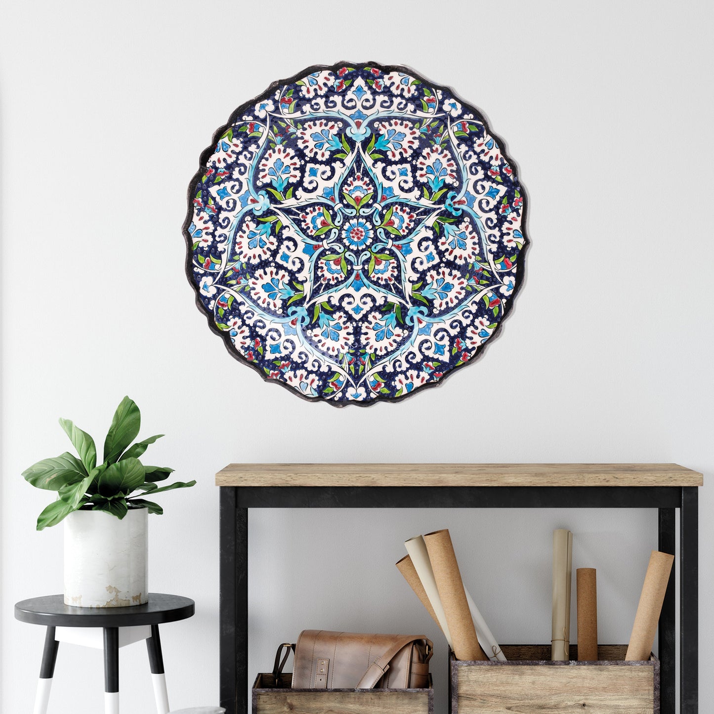 Ceramic Decorative Plate, Star Blossom Decorative Plate