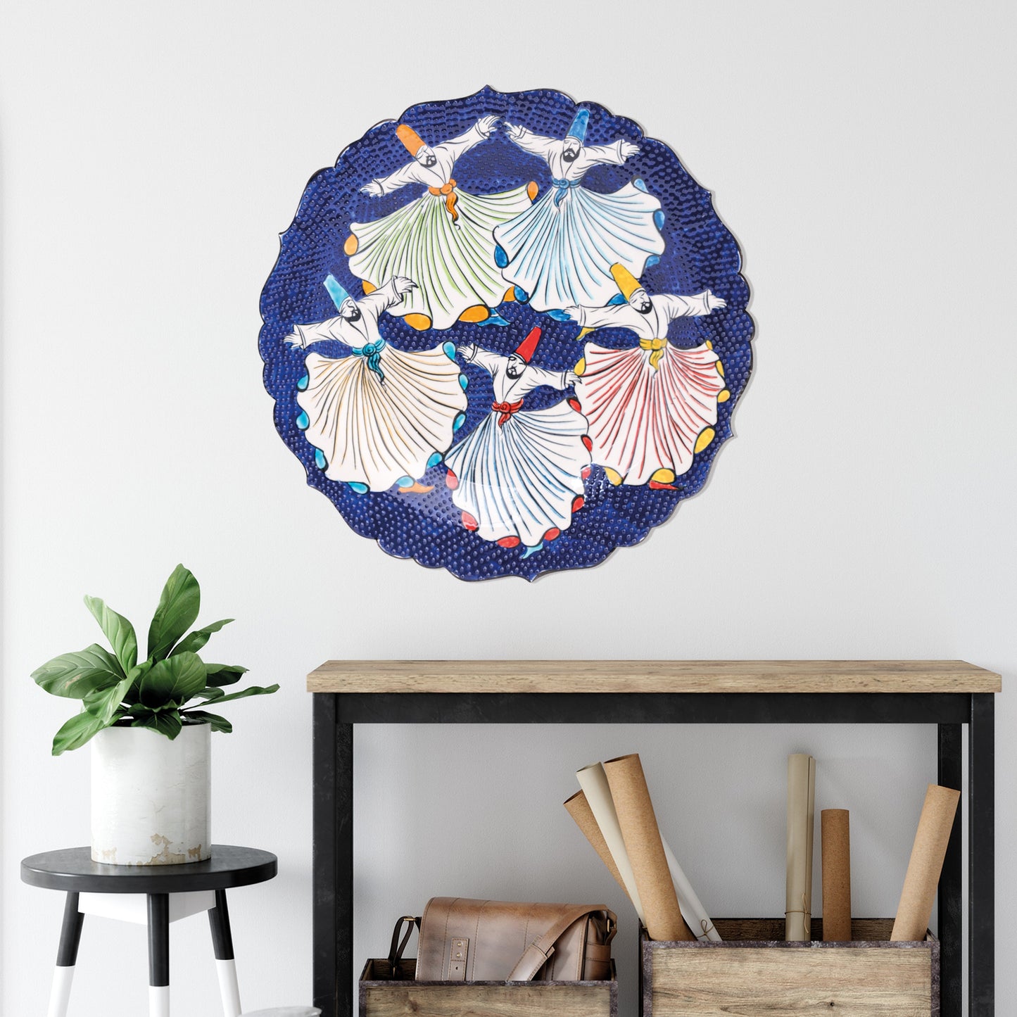 Ceramic Decorative Plate, Sufi Dance Decorative Plate