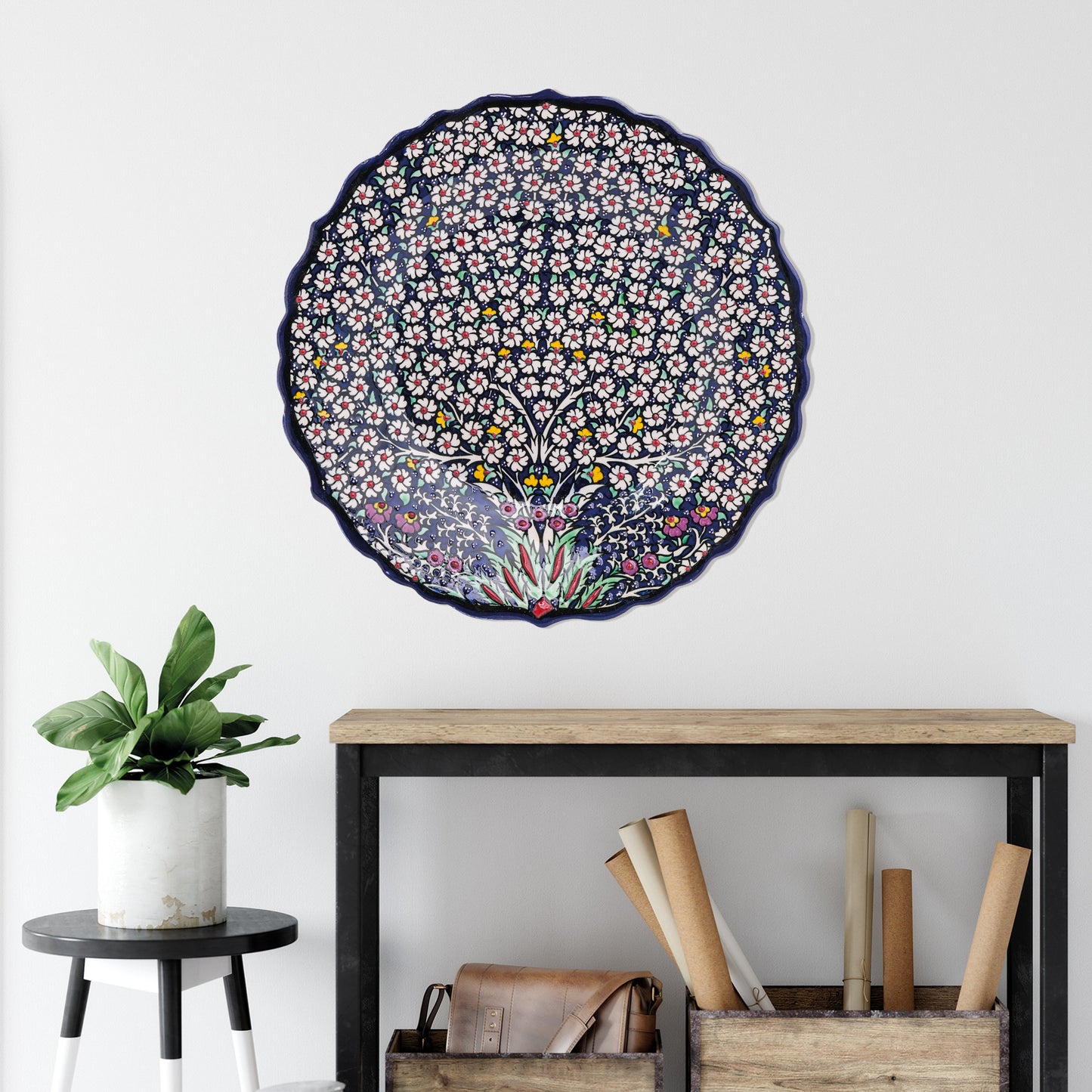 Ceramic Decorative Plate, Blossom Canopy Decorative Plate